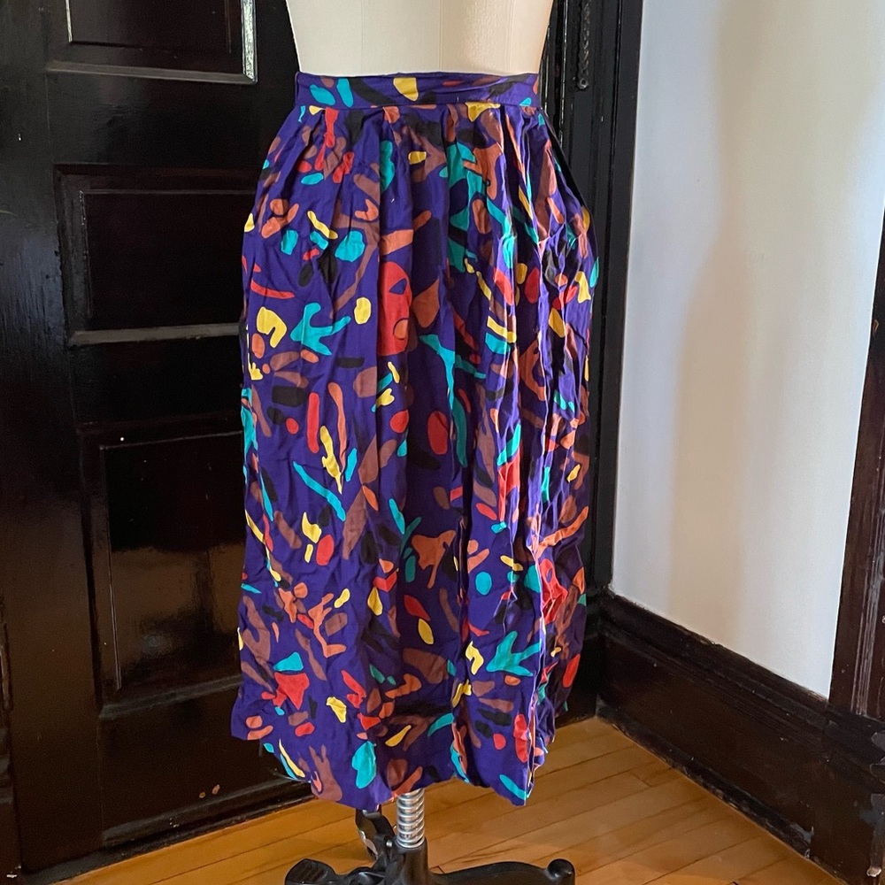 Printed midi skirt
